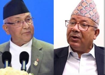 नेम्वाङलाई भोट दिन आग्रह गर्दै ओलीकाे माधव नेपाललाई पत्र
