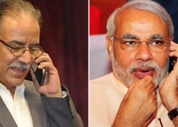 प्रधानमन्त्री प्रचण्ड र भारतीय समकक्षी मोदीबीच टेलिफोन कुराकानी