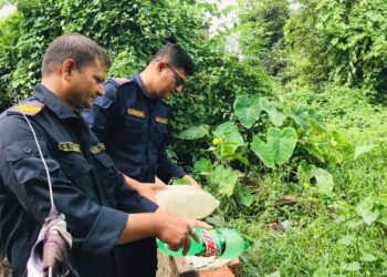 सिरहामा प्रहरीले नष्ट गर्यो घरेलु मदिरा
