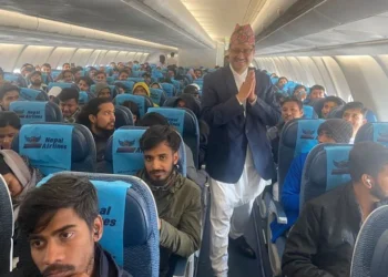 २५३ जना नेपाली विद्यार्थी बोकेर जहाज इजरायलबाट उड्यो