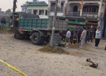 बेलबारीमा टिपरले टाटा सुमोलाई ठक्कर दियो, तीन जनाको मृत्यु