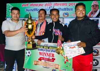 गोलबाजर मेयर गोल्डकपको उपाधी झापालाई