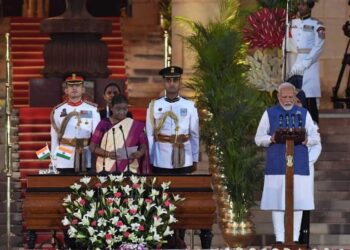 नरेन्द्र मोदीले लिए तेस्रो कार्यकालका लागि भारतीय प्रधानमन्त्रीको शपथ