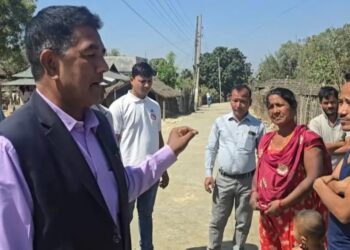 गोलबजारमा आरसीसी ढलानले स्थानीय खुशी