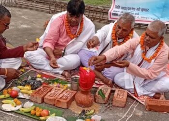 सिरहाकाे विष्णुपुरमा स्वास्थ्य सेवा केन्द्रकाे भवन सिलान्यास