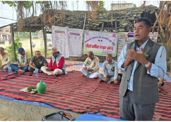 गोलबजार सरसफाई अभियानलाई मेयर श्यामकुमार श्रेष्ठद्वारा ५० हजार सहयोग”