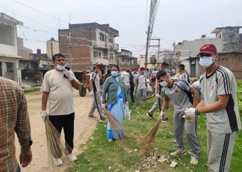 मिर्चैया नगरपालिका र उद्योग वाणिज्य संघद्वारा संयुक्त सरसफाइ कार्यक्रम