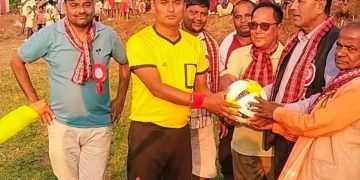 गोलबजारमा वडास्तरीय फुटबल प्रतियोगिताको पहिलो खेलमा वडा नं. १ विजयी