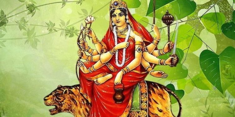 नवरात्रको तेस्रो दिन आज माता चन्द्रघण्टाको विधिपूर्वक पूजा-आराधना गरिँदै